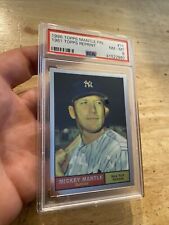 1996 Stadium Club Mantle #MM2 Mickey Mantle with Game-Used Baseball Bat  (BCCG 10)