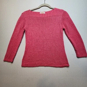 Talbots Womens Sweater Small Pink 3/4 Sleeve Boat Neck Classic Style - Picture 1 of 10