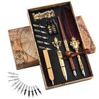 Feather Pen and Ink Set - Quill Pens Calligraphy Pen Set Fountain Dip Pen