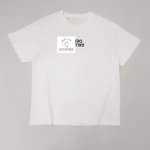 GOTOFREE 25SS WHITE GDEPT T SHIRT LETTERS UPSIDE DOWN HIPHOP CALIFORNIA TOP TEE - Picture 1 of 5
