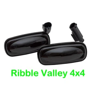 DEFENDER LED INDICATOR SIDE REPEATERS BLACK / SMOKED SIDE WING REPEATER - DA8535 - Picture 1 of 3