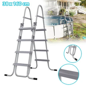 160 cm Poolleiter Sicherheitsleiter Hochbeckenleiter Einbauleiter mit 4 Stufen - Bild 1 von 12