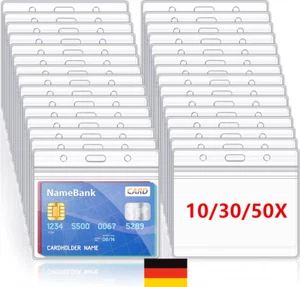 10-50Pcs Ausweishülle,Kartenhülle,Wasserdichte Kartenhalter Ausweis,Transparent - Picture 1 of 23