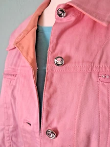 MEDIUIM Vintage Quacker Factory Stretch Twill Rhinestone Trim Jacket - Picture 1 of 10