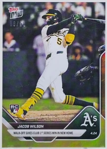 Jacob Wilson - 2025 MLB Topps NOW - Card 104 (RC) Gold Foil Parallel /50 come nuova - Foto 1 di 8