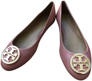 New in box Tory Burch Pink Benton 2 Nappa Leather Ballet Flats - Picture 1 of 7