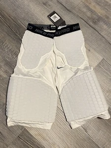 NUEVO Pantalones Cortos de Compresión Acolchados Nike Pro Combat Ball Para Hombre 3XL Blanco - Imagen 1 de 4