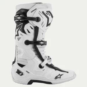 Alpinestars Tech 10 Supervented Boots White Size 9 - Picture 1 of 7