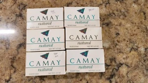 Lote de 6 barras blancas de jabón natural Camay vintage selladas nuevas en caja 4,5 oz cada 1990 - Imagen 1 de 3