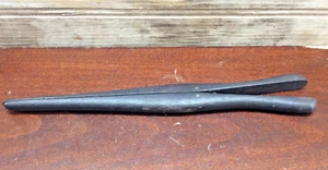 Antique Victorian Black Ebony Wood Tongs Glove Stretcher 8.5" - Picture 1 of 8