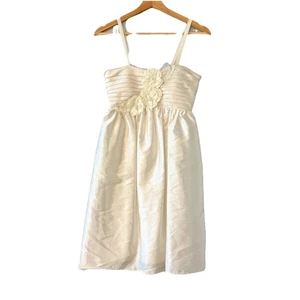 Designer INTRIGUE Women's Reception Dress Y2K Flower Beaded Formal Size 4 Lined - Picture 1 of 9