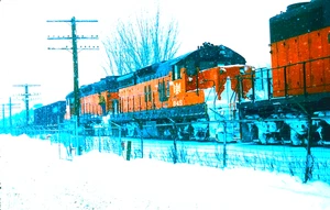 DUPLICATE SLIDE BESSEMER & LAKE ERIE SD-9 #845 ERIE, PA DECEMBER 21, 1985 - Picture 1 of 1