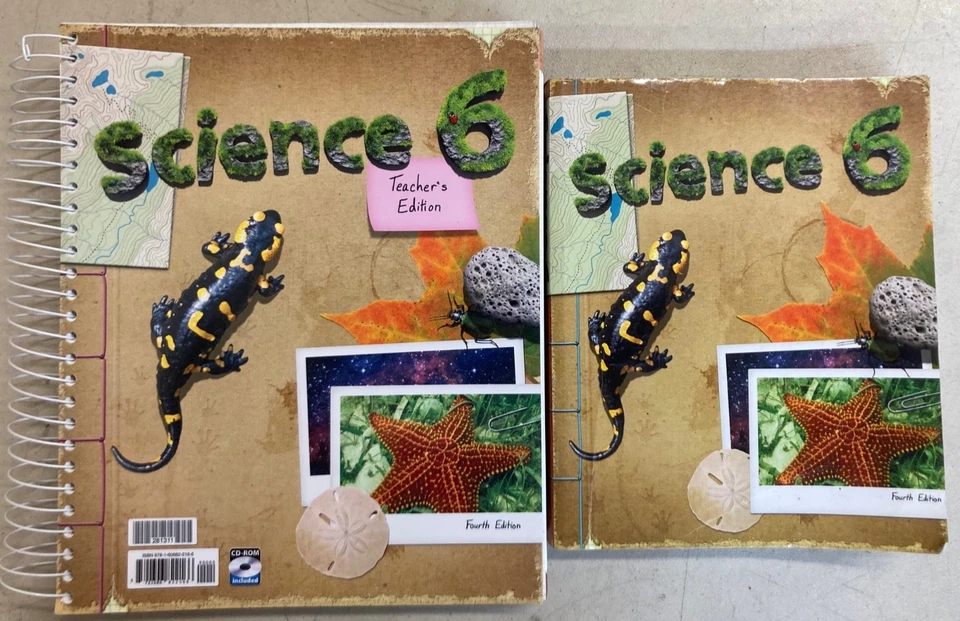 BJU Press Science 6 Christian Student Text & Teacher's Ed.  4th Edition Lot of 2 - Image 1 of 4