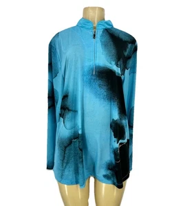 Jamie Sadock XL Women Long Sleeve Sunsense 12131 Clouds Print Golf T-shirt F31 - Picture 1 of 11