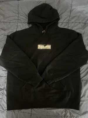 Supreme Burberry Box Logo Hoodie Black Sz XL - Image 1 of 4