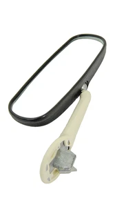 Rear view mirror with white  stem fits Volkswagen Type1 Bug 1968-1977 - Picture 1 of 3