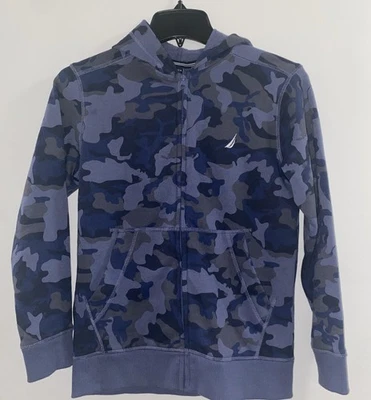 Sudadera con Capucha Náutica Niños Talla 10/12 Gris Medio Camuflaje Forrada con Vellón Cálida Cremallera Foto 1 de 4