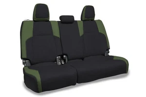 Cubiertas de banco trasero asientos PRP B089-04 para Toyota Tacoma 2024 - negro/verde oliva - Imagen 1 de 1