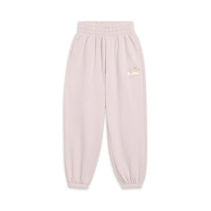 PUMA Class Act Fleece Wide Leg Joggers Youth Girls Pink Casual Athletic Bottoms - Picture 1 of 2