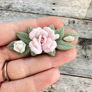 Broche Floral Joyería Vintage Rosa Pin Rosa Joyería - Imagen 1 de 4