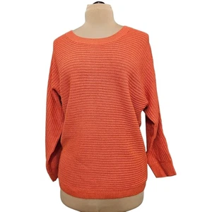 Venus Orange Button Back Sweater Damen Medium Langarm Strickpullover Swifty - Bild 1 von 13