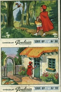 Image ancienne chocolat Poulain série 89 no 88 - 90 le petit chaperon rouge - Foto 1 di 2