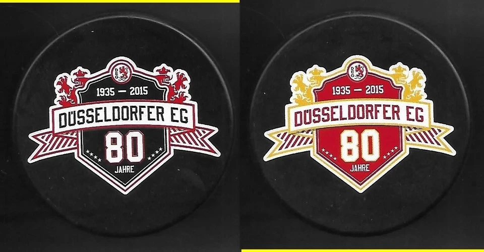 Eishockey Puck  80 JAHRE  DÜSSELDORFER EG   DEG      DEL NHL - Bild 1 von 1