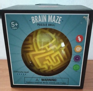 New Yellow Puzzle Ball Brain Maze Game - Picture 1 of 6