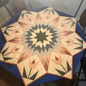 lone star quilt top Finished 52” Point To Point - Picture 1 of 3
