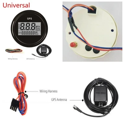 Moldura preta luz de fundo colorida 7 52mm digital carro caminhão GPS medidor de velocímetro - Imagem 1 de 4