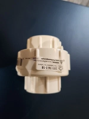 1 Inch Schedule 40 PVC Union Slip To Slip Homewerks 511-14-1-1B 150 PSI - Image 1 of 4