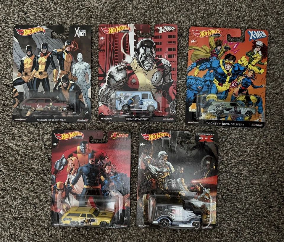 HOT WHEELS - X MEN - LOT OF 5 - FULL SET - BRAND NEW - 2018 - Image 1 of 1