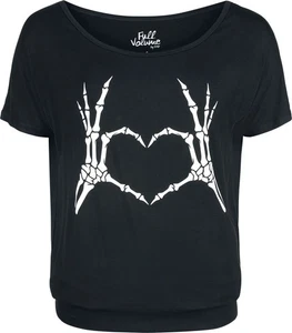 Full Volume by EMP Damen schwarzes T-Shirt mit großem Frontprint, lässigem - Bild 1 von 5