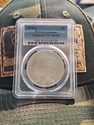 1878 S Morgan Silver Dollar PCGS Genuine Cleaned-UNC Detail #21 - Image 1 of 4