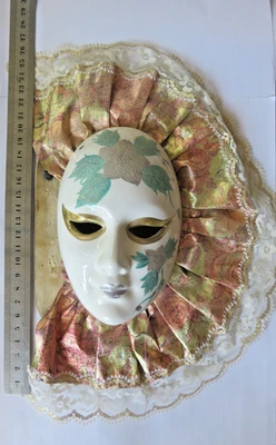 Handmade Italian Venetian Mask for Home Decor. porcelain - Image 1 of 4