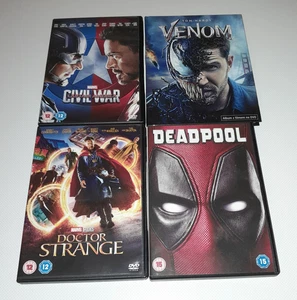 MARVEL DVD BUNDLE 3 MOVIES - DEADPOOL - VENOM - DOCTOR STRANGE - CIVIL WAR - Picture 1 of 2
