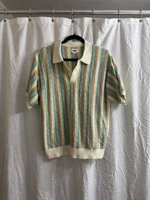 Suéter de superficie polo Obey para hombre SS sin blanquear multi. Talla M. Foto 1 de 4