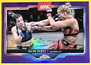 Topps 2025 cromo UFC Ailin Pérez RC refractor púrpura # 111 - Imagen 1 de 2