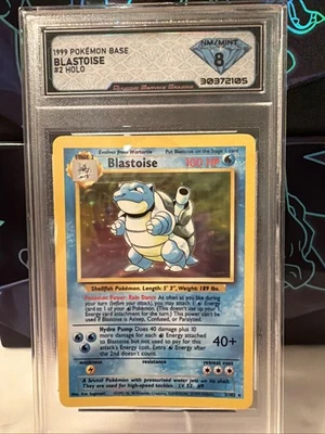 Blastoise 1999 Pokemon Base Set Holo 2/102 DSG 8 NM/Mint - Image 1 of 2