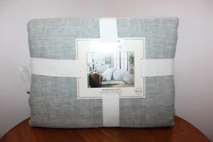 SOUTHERN LIVING HEIRLOOM LINEN DUVET COVER MINI SET SUBTLE GREEN FULL/ QUEEN SIZ - Picture 1 of 2