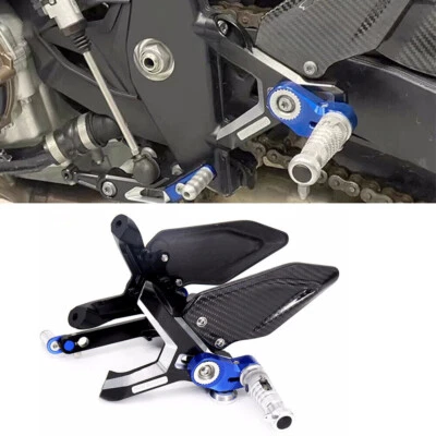 Pedal estriberas plegables ajustables para motocicleta BMW S1000RR M1000RR 2019-2022 Foto 1 de 4