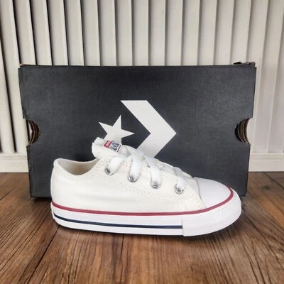 Zapatos Converse Chuck Taylor All Star Infantil Talla 9 Ópticos de Lona Blanca 7J256 Foto 1 de 4