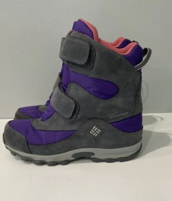 Columbia Parkers Peak Juvenil Talla 4 Botas de Gamuza Gancho Lazo Gris/Púrpura 1795491512 Foto 1 de 4