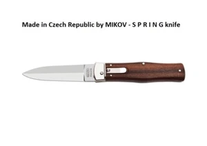 Cuchillo de Bolsillo MIKOV Exterior Autodefensa DEPREDADOR con Asas de Madera Exótica - Imagen 1 de 10