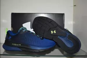Zapato para correr Under Armour para hombre HOVR azul turbulencia negro 3025419-401 nuevo en caja - Imagen 1 de 3