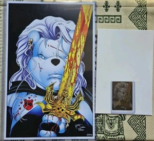 Do You Pooh LADY DEATH Hommage DRUCK signiert & bemerkt Marat Mychaels + Metallkarte - Bild 1 von 18