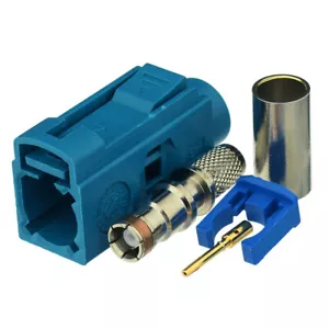 Paquete de 2 conectores de cable de soldadura engarce hembra Fakra Z RG58 LMR-195 RG400 RG142 - Imagen 1 de 3