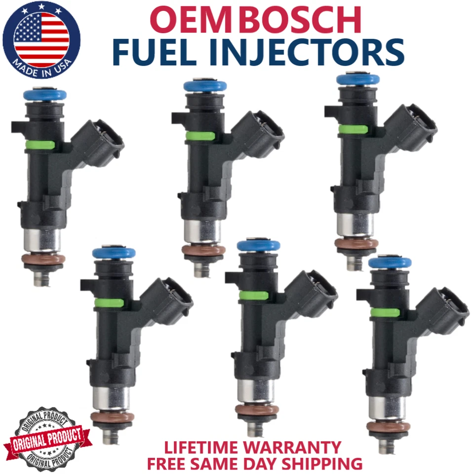 x6 OEM BOSCH Mejor actualización INYECTORES DE COMBUSTIBLE para 03-09 Nissan Máxima, Quest, Altima Foto 1 de 4