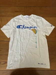 Katherine Bernhardt Champion Street Art Taco Spray Paint Mens Tshirt Large White - Picture 1 of 6