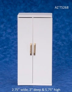 White Side-by-Side Refrigerator Dollhouse Miniature 1:12 Scale - Picture 1 of 1